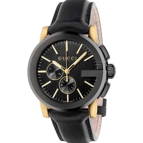 gucci stainless steel 44mm g-chrono watch black|gucci 44mm watches.